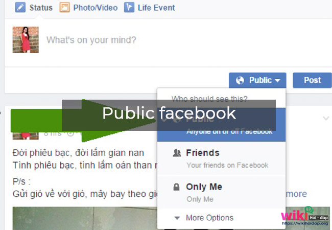 Public trên facebook là gì?
