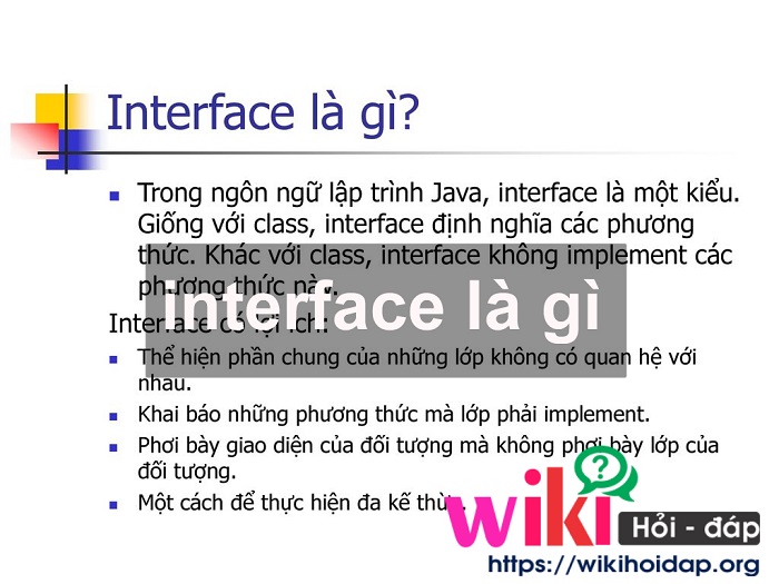 Interface là gì? Cách sử dụng interface